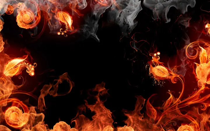 Fiery Floral Dance as a phone lock screen