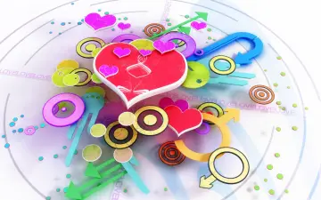 Colorful Love Shapes wallpaper