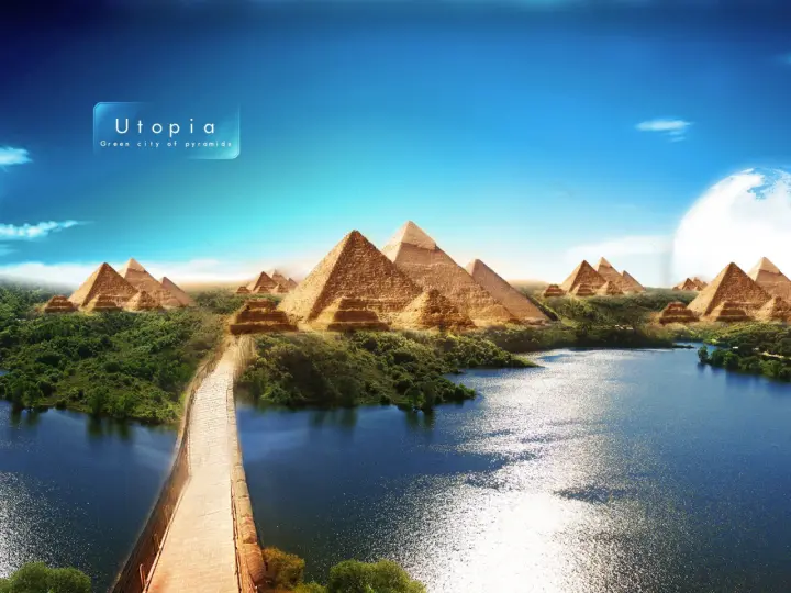 Green City Of Pyramids as a phone lock screen