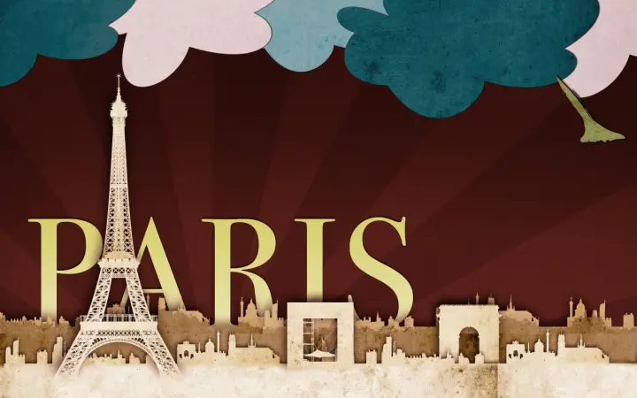 Eiffel Tower and Paris Skyline as a phone lock screen