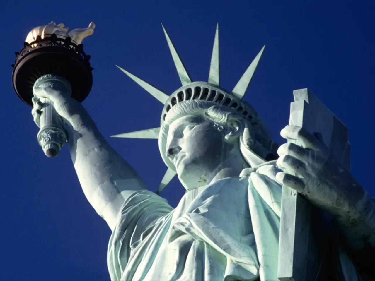 Torch Of Freedom – purple and blue desktop wallpaper, 1600×1200