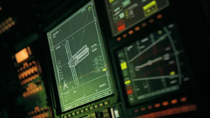 Starship Cockpit Radar Display as a phone lock screen