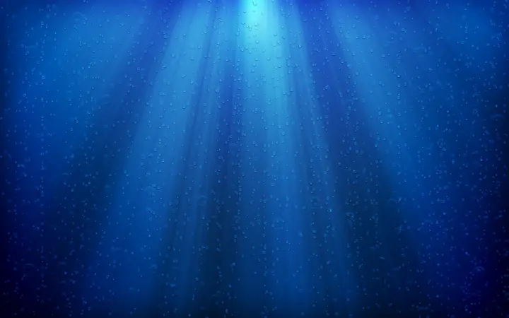 Sunlight Piercing Deep Blue Water as a phone lock screen